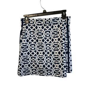 Gretchen Scott Navy Blue and White Pattern Skort XS